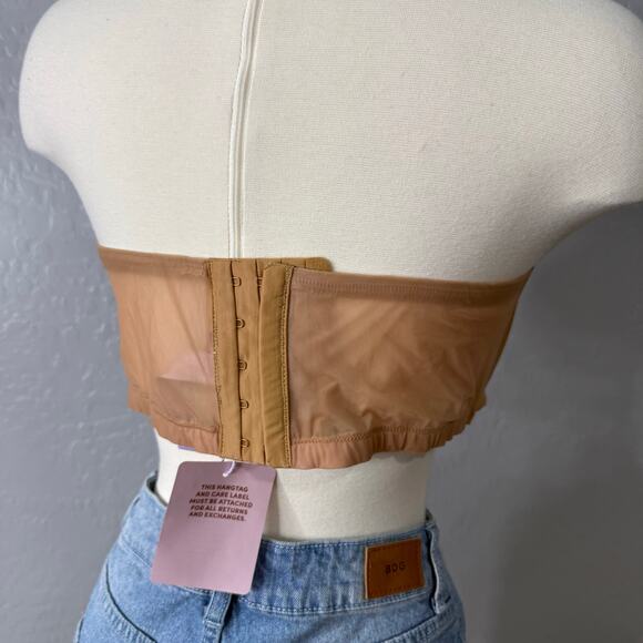 Savage X Fenty Aqua Hour Bandeau Bralette, Sweet Latte Nude, 3x - Picture 3 of 6